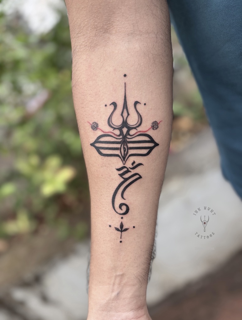 Minimalist Shiva tattoo