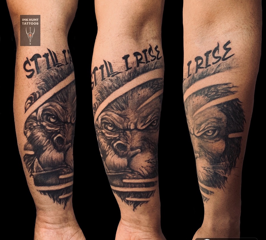 Wolf realism tattoo